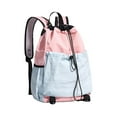 thumbnail image 3 of Almencla Drawstring Backpack Badminton Backpack Daypack Professional Tennis Racket Bag Racquet Carrying Bag for Pickleball Gym Fitness Blue Pink, 3 of 8
