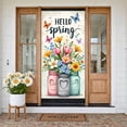 thumbnail image 3 of Colorful Welcome Banner Floral Black Display Green Leaves Cartoon Style Pet Backdrop for Home Decoration Garden Party Welcome Scene, 3 of 9