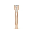thumbnail image 3 of ANGARA Lab Grown Princess-Cut Diamond Three Stone Ring for Women in 14K Rose Gold (Size-4.5mm| Color-F-G| Clarity-VS) | April Birthstone, Anniversary, Jewelry Gift for Women | Lab-Grown Diamond Ring, 3 of 6