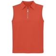thumbnail image 6 of Womens Summer Tank Tops formal Collared Button Sleeveless Blouse Sleeveless Tops for Women Red M, 6 of 9