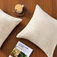 thumbnail image 5 of Pillow Covers 18x18, MANGATA CASA Set of 2 Throw Pillows Chenille Pillow Covers Fully Dyed Solid Color Cozy Soft Square Pillowcase for Farmhouse Home Decor-Beige, 5 of 6
