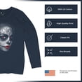 thumbnail image 6 of Sugar Skull Portrait Women's Long Sleeve T-shirt Gothic Beauty Red Lips Day of the Dead Dia de Los Muertos Mexican Calavera, 6 of 7