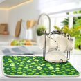 thumbnail image 3 of Lemon Fruit Green Dish Drying Mat Fun Print Quick Dry Large Pad Dish Mat for Kitchen Dishes Counter Mat 18x24 Inch, 3 of 6