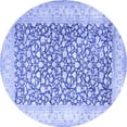 thumbnail image 1 of Ahgly Company Indoor Round Persian Blue Traditional Area Rugs, 3' Round, 1 of 4