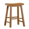 thumbnail image 2 of Weston Home Ashby Saddle Seat Backless Counter Stools, Set of 2, Oak Finish, 2 of 4