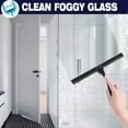 thumbnail image 4 of Stainless Steel Squeegee, 10Inch Multi-Purpose Window Cleaner, Ergonomic Handle with Adhesive Hook, Perfect for Shower Doors, Glass, Car Windows, Streak-Free Results, 4 of 8