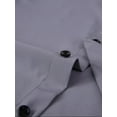 thumbnail image 3 of Demotime Mens Dress Shirts Short Sleeve Solid Formal Business Shirts Gray M, 3 of 8