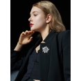 thumbnail image 3 of Elegant Rose Flower Brooch Pin for Women Men Wedding Party Gentleman's Essentials Handmade Crystal Pearl Fabric Flower Lapel Pin Dress Suit Accessories Boutonniere Ideas Gift, 3 of 13