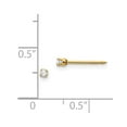 thumbnail image 3 of 14K Yellow Gold Earring Stud Women'S Cubic Zirconia CZ 2 mm, 3 of 3