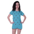 thumbnail image 1 of Moomaya Nightwear Set Watermelon Embroidery Shorts Plain Cotton Sleepwear 2 Pcs, 1 of 6