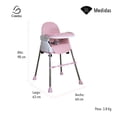 thumbnail image 3 of SILLA DE BEBÉ PARA COMER 3 EN 1 COLOR ROSA COKIBÚ SBEBE-1RS, 3 of 6