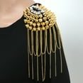thumbnail image 6 of Hyasfey Tassel Epaulet Tassel Chain Rhinestone Clothing Accessories Ornamental Charming Decorate Shiny Temperament Shoulder Brooch Epaulette Women Accessory, 6 of 7