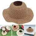thumbnail image 2 of RUIG Mini Straw Hats - Mini Sombrero Hats for Doll Dress Up & DIY Crafts Accessories, Comfortable Wide Brim Hat for Small Dolls,Portable Wide Brim Hat for 15cm & 17cm Dolls, 2 of 4