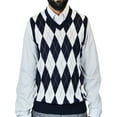 thumbnail image 5 of Blue Ocean Mens Jacquard Argyle Vest (sv-245), 5 of 5
