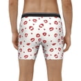 thumbnail image 4 of Cauagu Lips Kiss Print Men's Boxer Briefs, Funny & Cute Underwear Elastic Waistband Briefs Ideal Gift for Men,1-Pack, 4 of 7