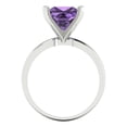 thumbnail image 4 of Solitaire Engagement Ring for Women - 3ct Simulated Alexandrite in 14K White Gold Promise Ring, 4 of 6