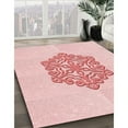 thumbnail image 2 of Ahgly Company Indoor Round Patterned Pastel Red Pink Area Rugs, 4' Round, 2 of 6