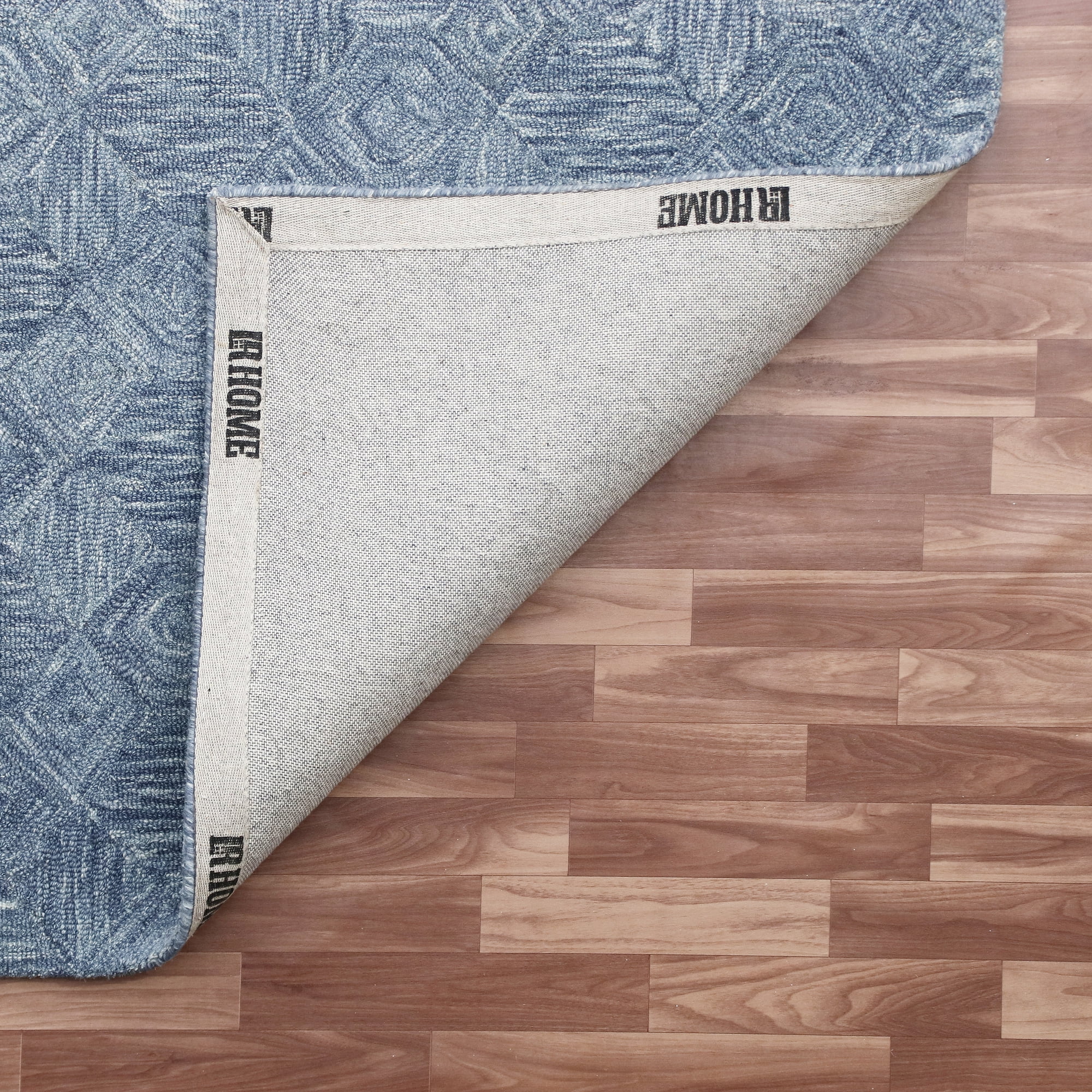 Ox Bay Bea Geometric Modern Hand-Tufted Wool Indoor Area Rug, Blue, 5' x 7'9"