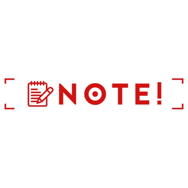 Printtoo Note Self Inking Rubber Stamp Pre-Inked Office Stamp- Home Office Business Stationery, Red- 42 x 9 mm
