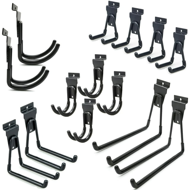 Paquete de 14 ganchos Slatwall Hooks ATOOLA para garaje, accesorio Slatwall