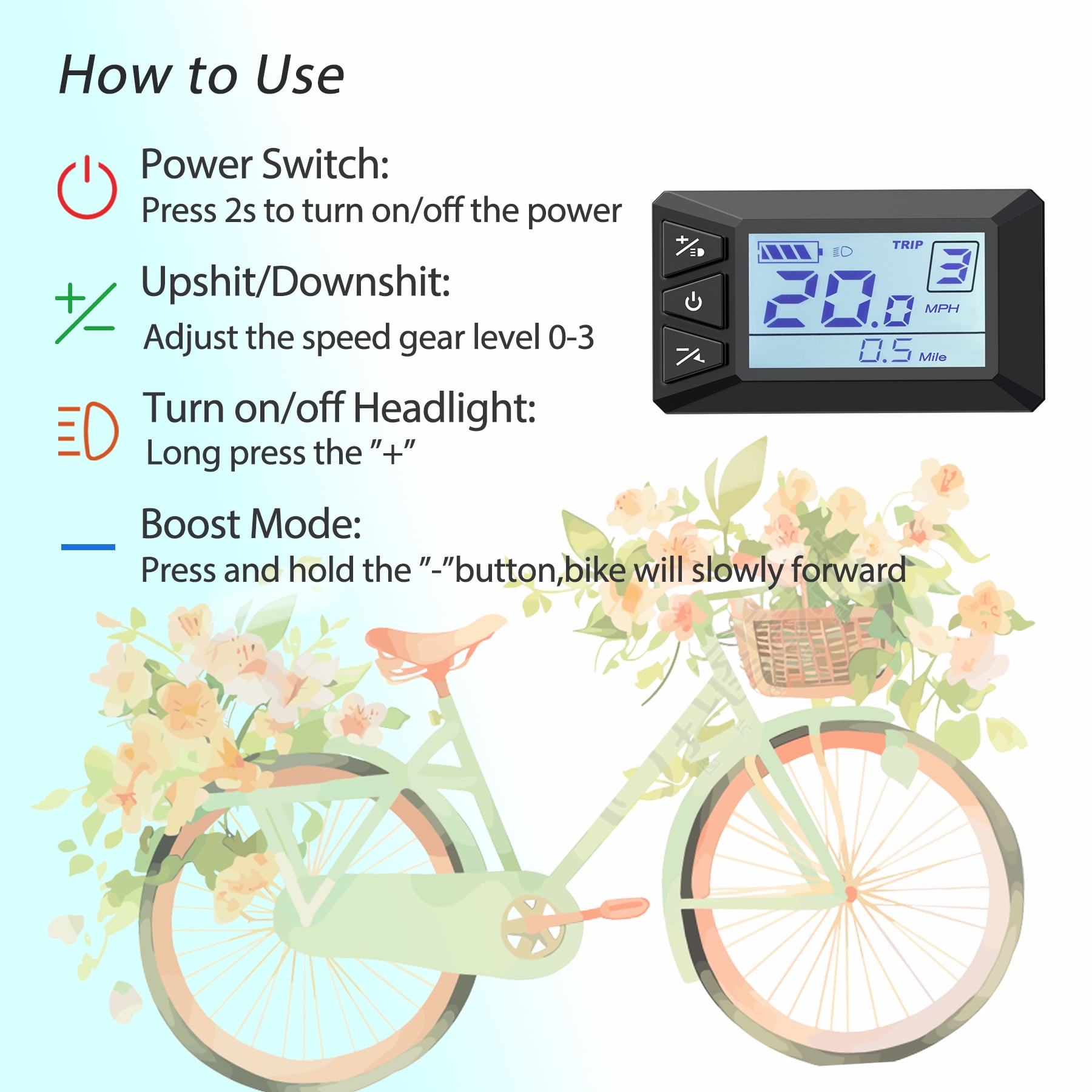 AIRWEST Electric Bike, 26'' Folding E Bike for Adults, Peak 750W Motor, 20MPH, Mountain E Bike with 48V 7.8Ah Lithium Battery, 40 Miles Range, UL2849