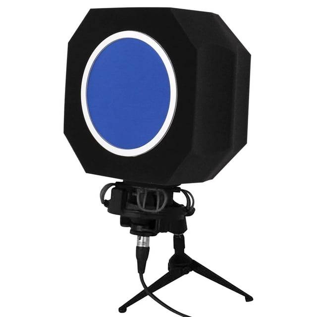 Professional Microphone Isolation Shield with Pop Filter,Reflection Filter for Recording Studios, Sound-absorbing Foam for Noise and Reflection Reduction for Recording,S