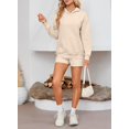 thumbnail image 4 of QWZNDZGR Women 2 Piece Outfits Sweatsuit Lounge Sets Oversized Hoodie Sweatshirt Shorts Tracksuit Set, 4 of 6