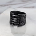 thumbnail image 2 of HIJONES Unisex Vintage Cracks Punk Gothic Ring for Men Women Personalized Stainless Steel Hip Hop Ring Band Finger Jewelry Size 14, 2 of 5