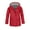 Red, variant on EnJoCho Girls Hooded Windbreaker Raincoat, Waterproof Full Zip Jacket with Button Collar, Windproof Winter Spring Outdoor Rainwear with Pockets