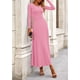thumbnail image 3 of Conjunto de 2 Piezas PRETTYGARDEN Vestido de Punto Acanalado Mediano Rosa, 3 of 7