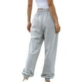 thumbnail image 4 of Womens Cinch Bottom Sweatpants with Pockets Athletic Jogger Pants Baggy Lounge Workout Active, 4 of 9