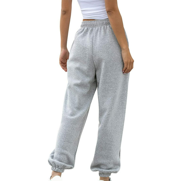 Sunisery Women's Cinch Bottom Sweatpants Thick Drawstring Jogger Sweat  Pants Casual Workout Running Lounge Trousers