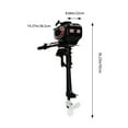 Aiqidi 52CC 2Stroke Outboard Motor, 1.45KW Cordless Gasoline Drive Fishing Boat Engine Recoil
