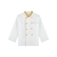thumbnail image 3 of TSSOE Unisex Chef Coat Long Sleeve Chef Jacket Uniform Button Workwear for Hotel Restaurant Bakery Cooker Yellow XXL, 3 of 7