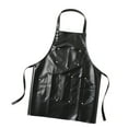 thumbnail image 2 of Tool Apron PU Leather Six Front Pocket Water Resistant Lightweight Unisex for Cafe Shop Waiter Artist, 2 of 9
