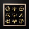 thumbnail image 4 of 9 pegatinas metálicas doradas de 1,6 x 1,6 pulgadas, con diseño de árbol de la vida, autoadhesivas, de epoxi y con temática simple, con forma de pirámide., 4 of 6