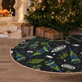 thumbnail image 5 of Sikiie Space Rockets Nativity Christmas Tree Skirt, Jesus Christian Winter Holiday Tree Mat Decoration(30-48IN)48", 5 of 6