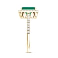 thumbnail image 4 of Rosec Jewels Lab Grown Emerald Engagement Ring for Women (6X8 mm Emerald Cut, AAAA Quality) - Certified Real Emerald Diamond Ring, 14K Yellow Gold, US 6.50, 4 of 9