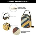 thumbnail image 4 of FORMRS Crossbody Bag for Women Shoulder Cell Phone Purse with Zipper, Retro Colorful Stripes, 4 of 7