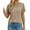 Khaki, variant on Rosvigor Blouses for Women Short Sleeve Shirts Casual Dressy Summer Tops with Pleats