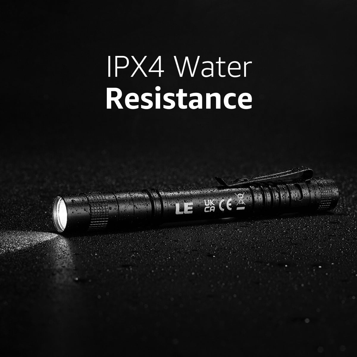 Lepro 2-Pack LED Pen Flashlights, Mini Waterproof Pocket Light with Clip, for Inspection, Work, Repair, Powered by 2*AAA