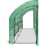 BenefitUSA New Large Walk-in Wall Greenhouse 10x5x7'H w 3 Tiers/6 Shelves Gardening (Green (2 Door))