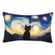 thumbnail image 1 of Fotbe Cat Under Starry Skies Funda de Almohada Decorativa Estilo Occidental, Lujo en Algodón, Fundas para Almohadas King, Cojín Estampado para Decoración del Hogar-14"x20", 1 of 6