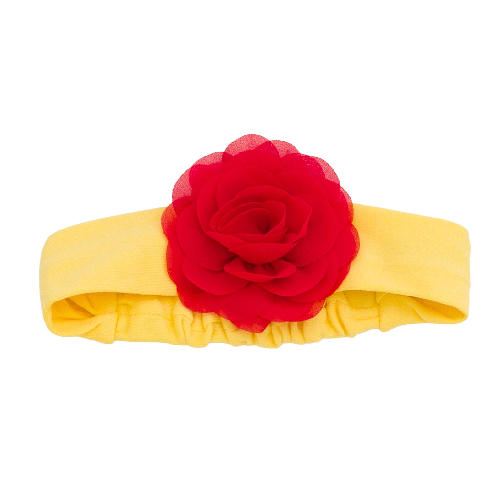 Disney Princess Belle Cosplay Bodysuit With Skirt Overlay & Headband Outfit Set Newborn to Infant
