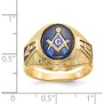 thumbnail image 3 of 14K Yellow Gold Men's Masonic Ring (Size 10) Made In United States y4075m, 3 of 5
