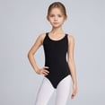thumbnail image 2 of Girls Camisole Leotards for Ballet, Double Breast Dance Bodysuit For Practicing Arts(Black,3-5 Years), 2 of 6