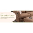 thumbnail image 2 of Grand Canapé Sectionnel en Lin à 6 Places avec Pouf de Rangement et Ports USB - Canapé d'Angle Moderne Brun pour Salon, 2 of 14