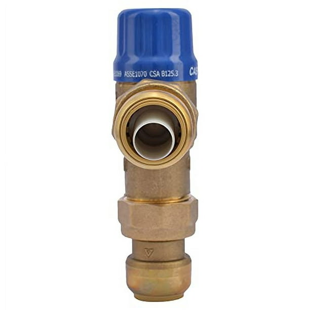 Cash ACME 2466385 Lead Free Heatguard 110-DLF Thermostatic Mixing Valve  with Sharkbite Connections, 0.75 in. 