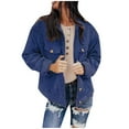 thumbnail image 2 of Chaqueta sólida de otoño e invierno para mujer, prendas de vestir sueltas de manga larga, cárdigan, abrigo, Tops Fridja po3184, 2 of 5