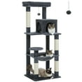thumbnail image 6 of Pawz Road Cat Tree for Large Cats 56"Tall Cat Tower Condo with Scratching Post for Indoor Cats,Dark Gray, 6 of 8